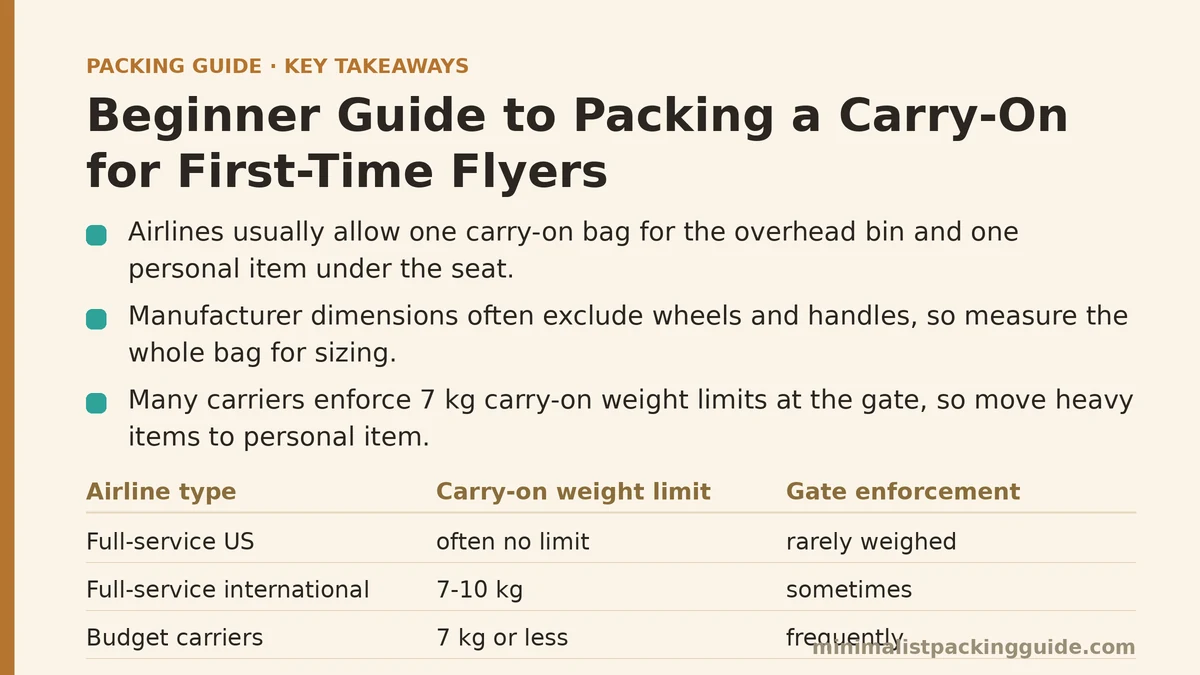 Beginner guide to packing a carry-on for first-time flyers