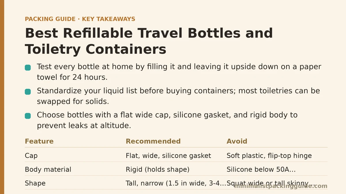 Best Refillable Travel Bottles and Toiletry Containers
