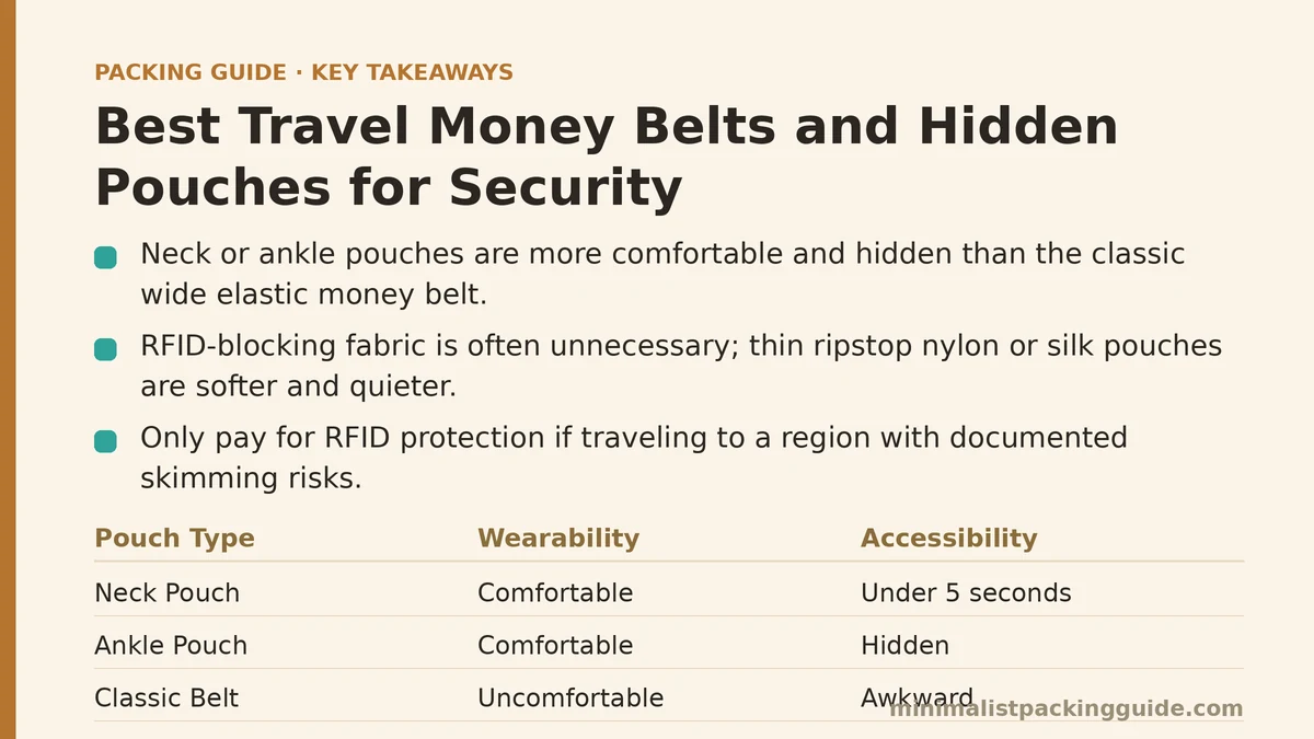 Best Travel Money Belts and Hidden Pouches for Security