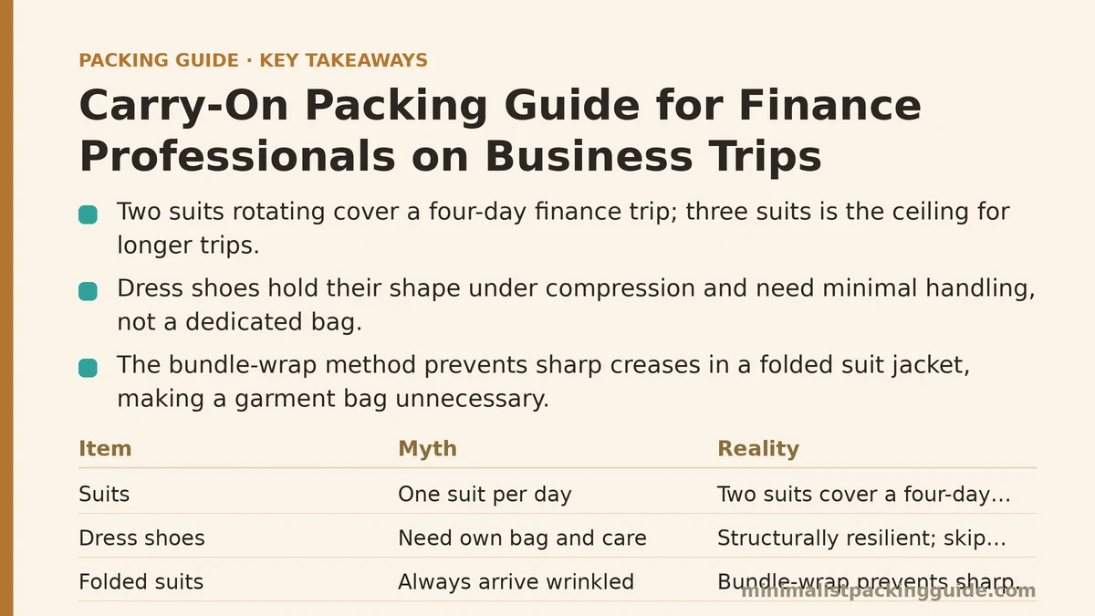 Carry-On Packing Guide for Finance Professionals on Business Trips