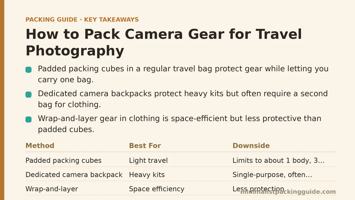 How to Pack Camera Gear for Travel Photography