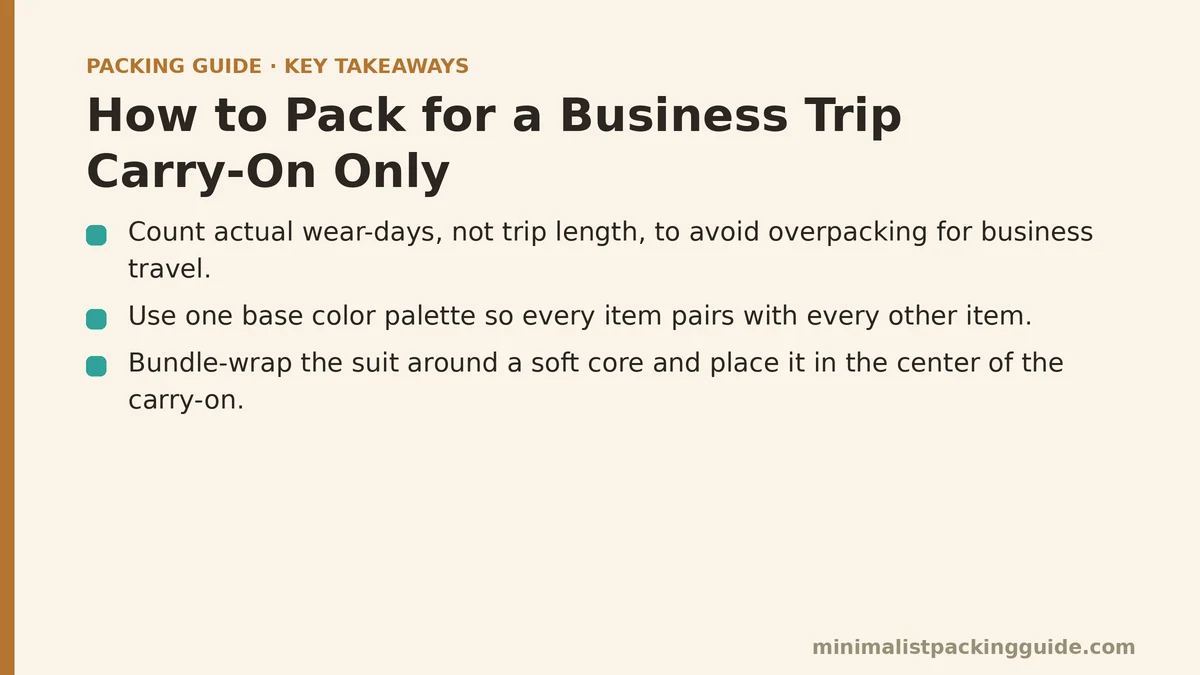 How to Pack for a Business Trip Carry-On Only