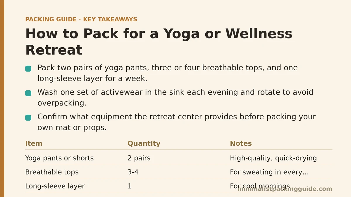 How to Pack for a Yoga or Wellness Retreat