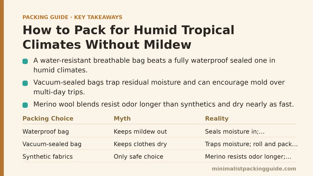 How to Pack for Humid Tropical Climates Without Mildew