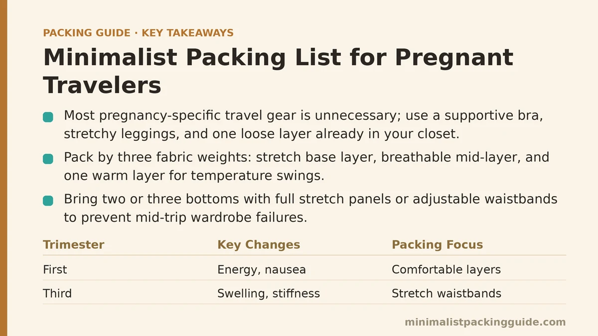 Minimalist Packing List for Pregnant Travelers